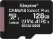 Карта памяти Kingston microSDXC 128GB Canvas Select Plus C10 UHS-I R100MB/s - Black. Фото 1 из 3
