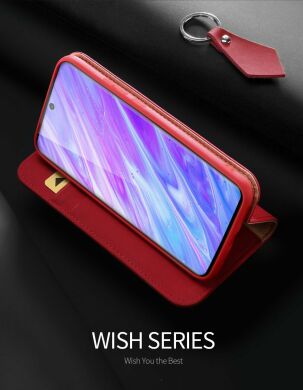 Кожаный чехол DUX DUCIS Wish Series для Samsung Galaxy S20 Plus (G985) - Dark Blue