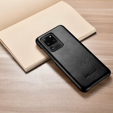 Кожаный чехол ICARER Slim Flip для Samsung Galaxy S20 Ultra (G988) - Black