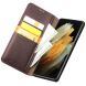 Кожаный чехол QIALINO Wallet Case для Samsung Galaxy S21 Ultra (G998) - Brown. Фото 2 из 12