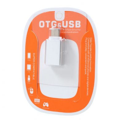 OTG-адаптер Deexe MiniConnect type-c to USB - Silver