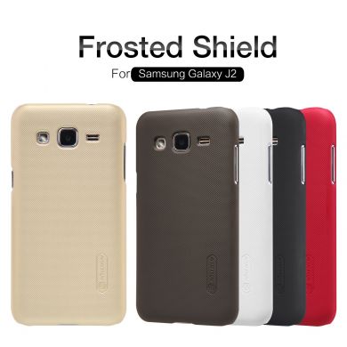 Пластиковая накладка NILLKIN Frosted Shield для Samsung Galaxy J2 (J200) + пленка - White