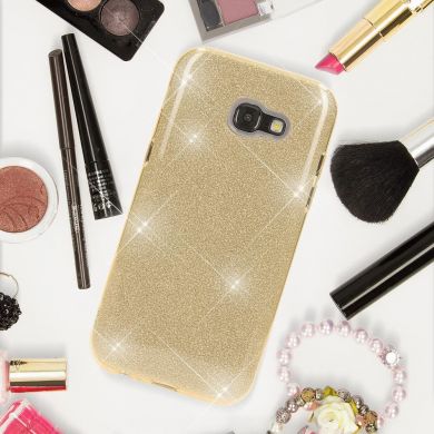 Силиконовый (TPU) чехол UniCase Glitter Cover для Samsung Galaxy A7 2017 (A720) - Gold