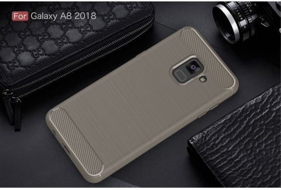 Защитный чехол UniCase Carbon для Samsung Galaxy A8+ 2018 (A730) - Grey