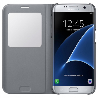 Чохол S View Cover для Samsung Galaxy S7 edge (G935) EF-CG935PSEGRU - Silver