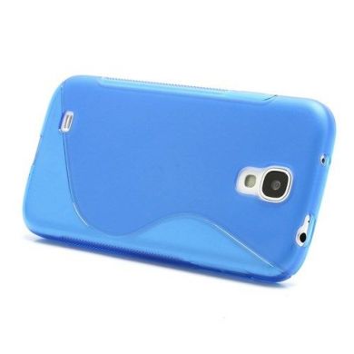 Силиконовая накладка Deexe S Line для Samsung Galaxy S4 (i9500) - Blue