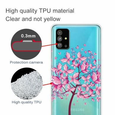 Силиконовый (TPU) чехол Deexe Pretty Glossy для Samsung Galaxy S20 (G980) - Flower Tree