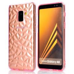 Силиконовый (TPU) чехол UniCase 3D Diamond Grain для Samsung Galaxy A8 (A530) - Pink