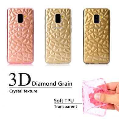 Силиконовый (TPU) чехол UniCase 3D Diamond Grain для Samsung Galaxy A8 (A530) - Transparent