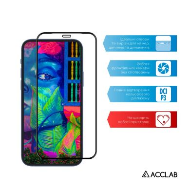 Защитное стекло ACCLAB Full Glue для Samsung Galaxy A41 (A415) - Black