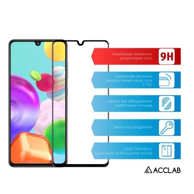Защитное стекло ACCLAB Full Glue для Samsung Galaxy A41 (A415) - Black