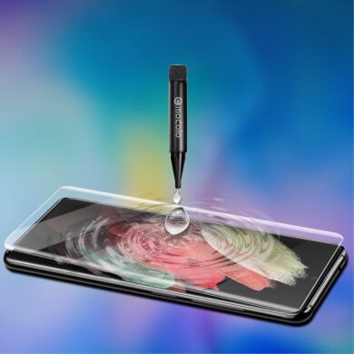 Защитное стекло AMORUS 3D Curved UV для Samsung Galaxy S22 Ultra
