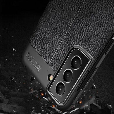 Захисний чохол Deexe Leather Cover для Galaxy S22 - Black