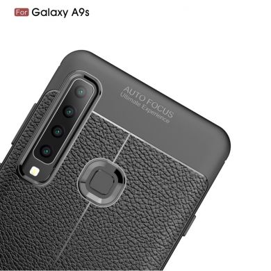 Защитный чехол Deexe Leather Cover для Samsung Galaxy A9 2018 (A920) - Dark Blue