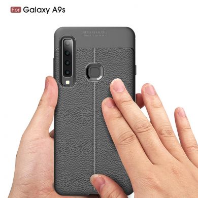 Защитный чехол Deexe Leather Cover для Samsung Galaxy A9 2018 (A920) - Black