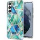 Защитный чехол Deexe Marble Pattern для Samsung Galaxy S21 FE (G990) - Green. Фото 1 из 4