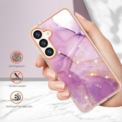 Защитный чехол Deexe Marble Style для Samsung Galaxy S24 - Light Green