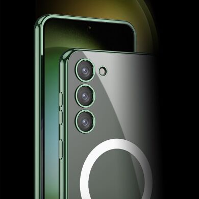 Защитный чехол GKK Space Frame MagSafe для Samsung Galaxy S23 (S911) - Midnight Green