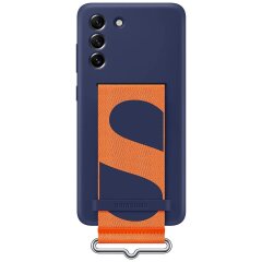 Защитный чехол Silicone Cover with Strap для Samsung Galaxy S21 FE (G990) EF-GG990TNEGRU - Navy