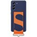 Защитный чехол Silicone Cover with Strap для Samsung Galaxy S21 FE (G990) EF-GG990TNEGRU - Navy. Фото 1 из 6