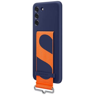 Защитный чехол Silicone Cover with Strap для Samsung Galaxy S21 FE (G990) EF-GG990TNEGRU - Navy