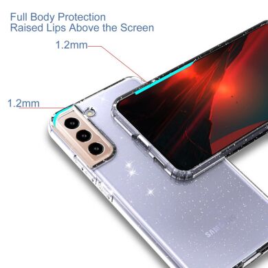 Защитный чехол UniCase Glitter Series для Samsung Galaxy S22 - Transparent Black