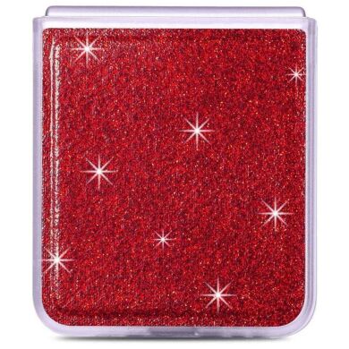 Защитный чехол Deexe Glitter Case для Samsung Galaxy Flip 4 - Red