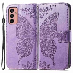 Чехол UniCase Butterfly Pattern для Samsung Galaxy M13 (M135) - Light Purple
