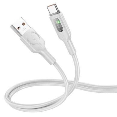 Кабель Hoco U120 Transparent Explore USB to Type-C (5A, 1.2m) - Gray