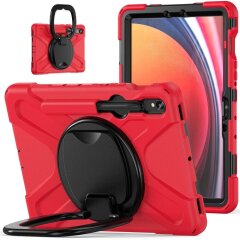 Захисний чохол Deexe Hand Grip для Samsung Galaxy Tab S7 / S8 / S9 (T870/T875/T700/T706/X710/X716) - Red / Black
