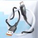 Кабель Hoco U120 Transparent Explore USB to Type-C (5A, 1.2m) - Gray. Фото 5 из 6