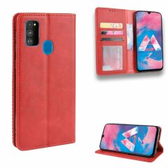 Чехол Deexe Retro Style для Samsung Galaxy M30s (M307) / Galaxy M21 (M215) - Red