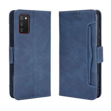Чехол Deexe Wallet Stand для Samsung Galaxy A02s (A025) - Blue