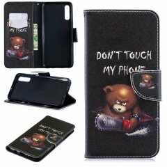 Чехол-книжка Deexe Color Wallet для Samsung Galaxy A70 (A705) - Bear And Its Warnings