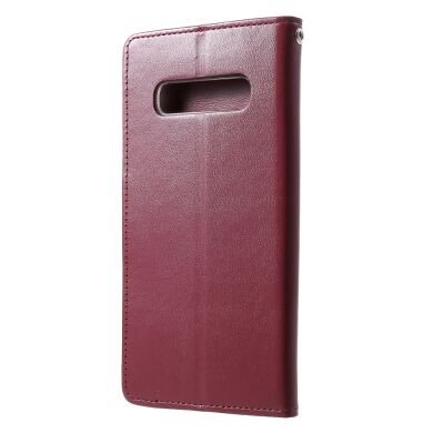 Чехол-книжка MERCURY Bravo Diary для Samsung Galaxy S10 - Wine Red