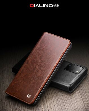 Кожаный чехол QIALINO Classic Case для Samsung Galaxy S20 Plus (G985) - Brown