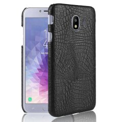 Пластиковый чехол Deexe Croco Style для Samsung Galaxy J4 2018 (J400) - Black