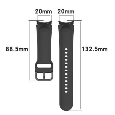 Ремешок Deexe Silicone Watchband для Samsung Galaxy Watch 4 Classic / Watch 4 - Red