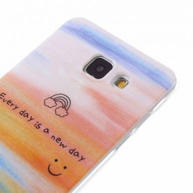 Силиконовая накладка Deexe Life Style для Samsung Galaxy A3 (2016) - Rainbow