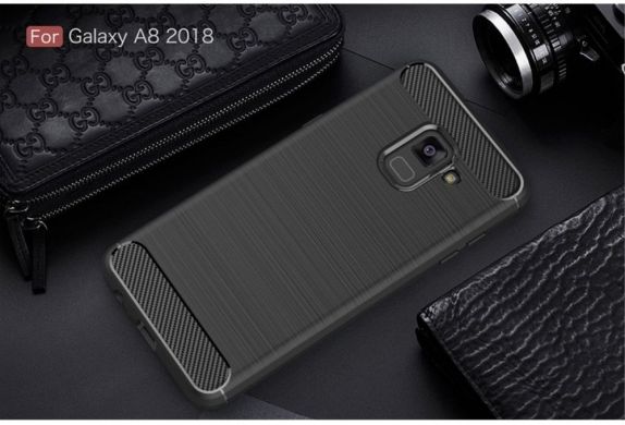 Защитный чехол UniCase Carbon для Samsung Galaxy A8+ 2018 (A730) - Black