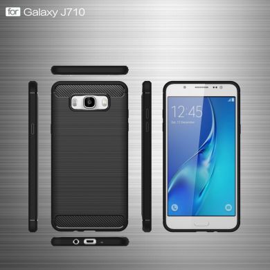 Силиконовый чехол UniCase Carbon для Samsung Galaxy J7 2016 (J710) - Black