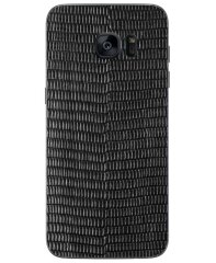 Кожаная наклейка Glueskin для Samsung Galaxy S7 edge - Black Cayman