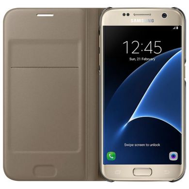 Чехол Flip Cover для Samsung Galaxy S7 (G930) EF-WG930PFEGRU - Gold