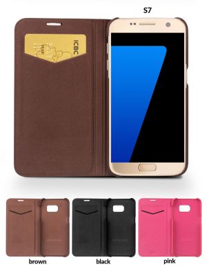 Кожаный чехол QIALINO Classic Case для Samsung Galaxy S7 (G930) - Brown