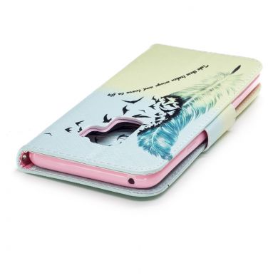 Чехол Deexe Color Wallet для Samsung Galaxy S9 Plus (G965) - Feather Pattern