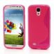 Силиконовая накладка Deexe S Line для Samsung Galaxy S4 (i9500) - Pink. Фото 1 из 7