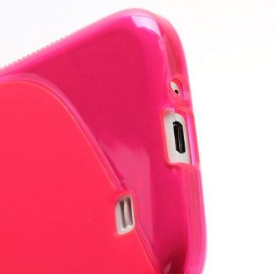 Силиконовая накладка Deexe S Line для Samsung Galaxy S4 (i9500) - Pink