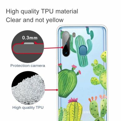 Силиконовый (TPU) чехол Deexe Pretty Glossy для Samsung Galaxy A21 (A215) - Cactus
