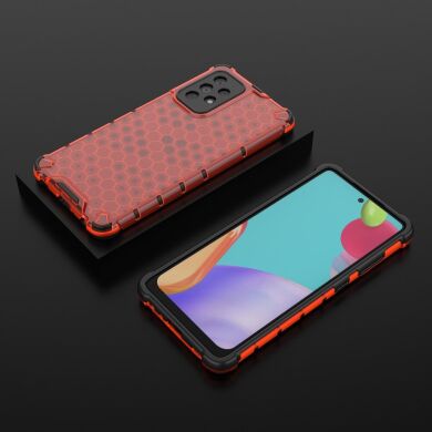 Защитный чехол Deexe Honeycomb Series для Samsung Galaxy A52 (A525) / A52s (A528) - Red