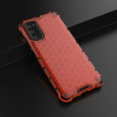 Защитный чехол Deexe Honeycomb Series для Samsung Galaxy S20 (G980) - Red